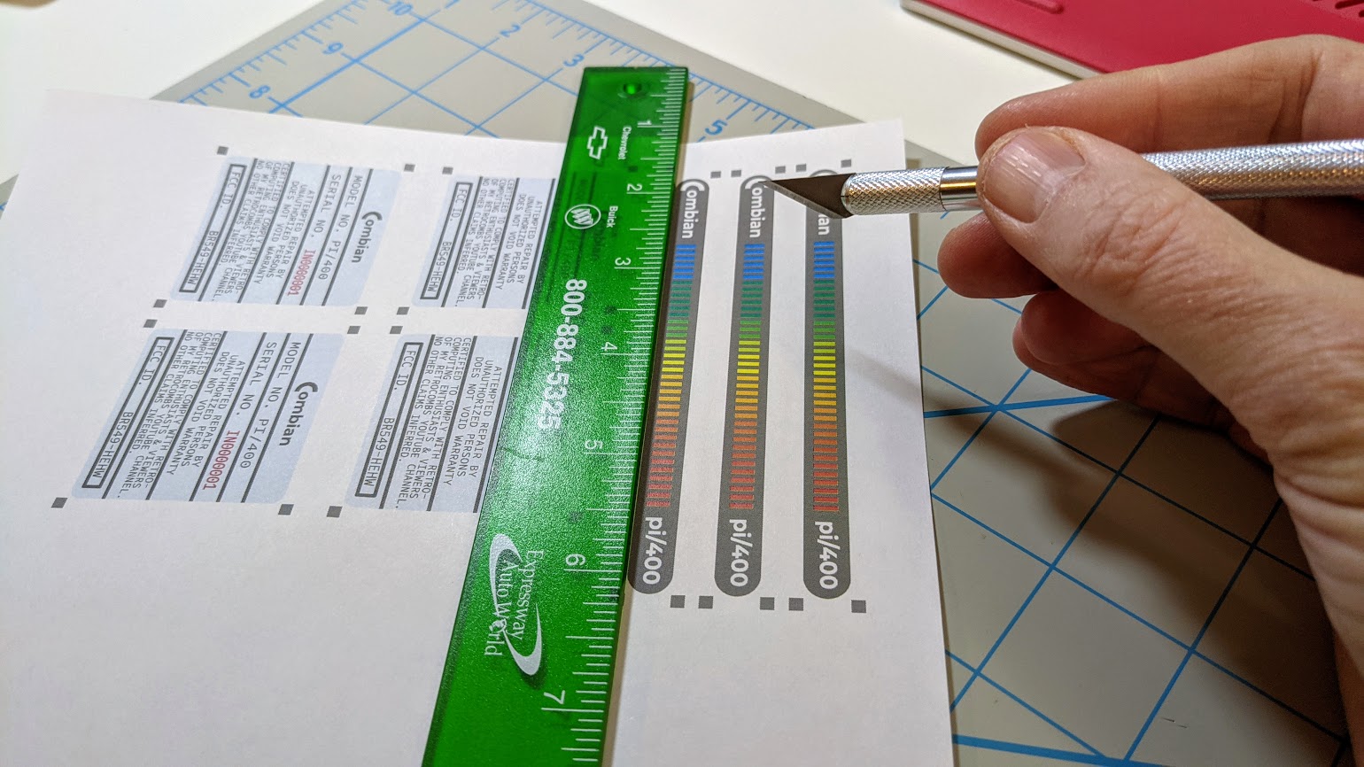 Cutting the logo and serial number prototypes