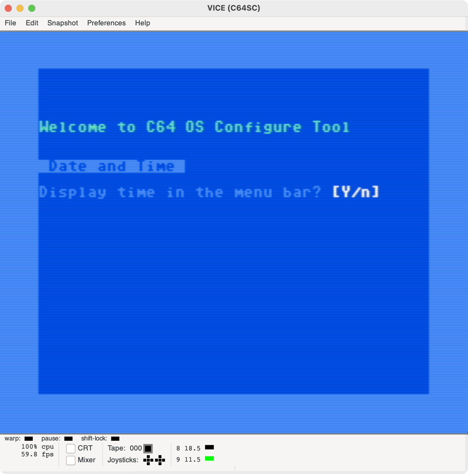 C64 OS Configure Tool