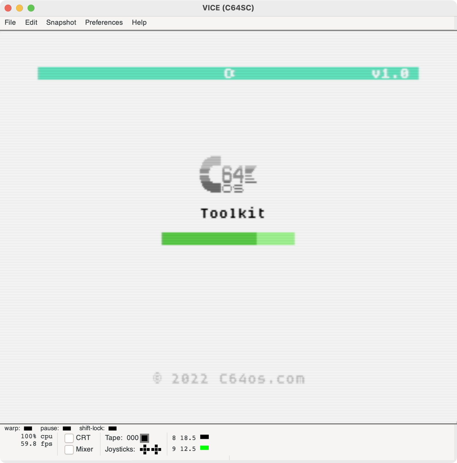 C64 OS Startup Screen