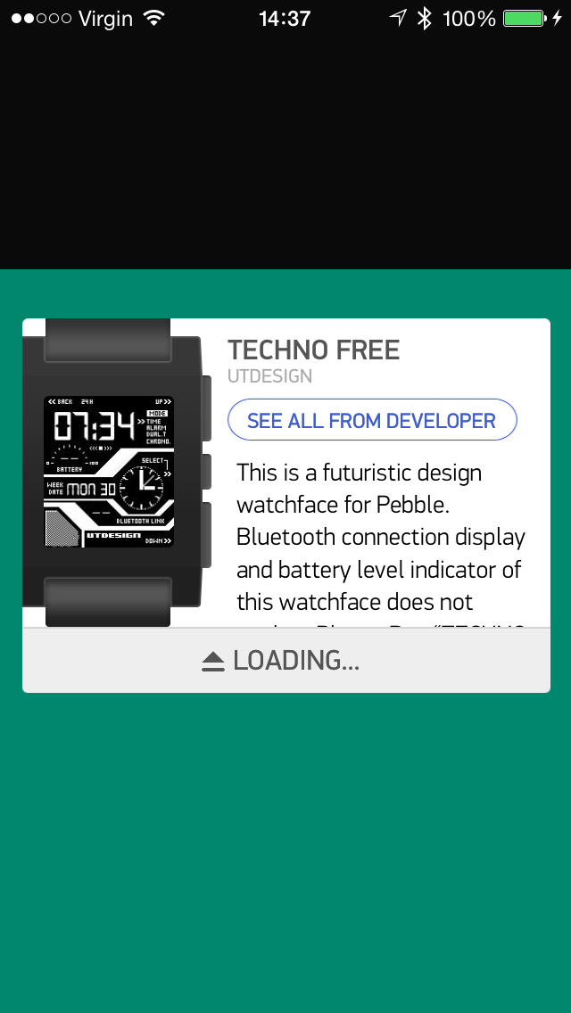 Loading a Pebble watchface