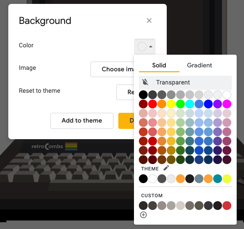 Setting a Transparent Background