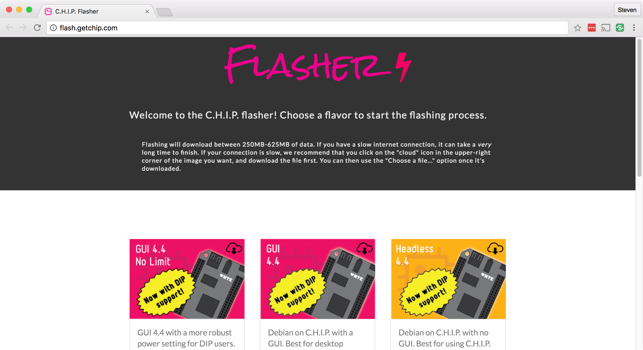 C.H.I.P. Flasher Page