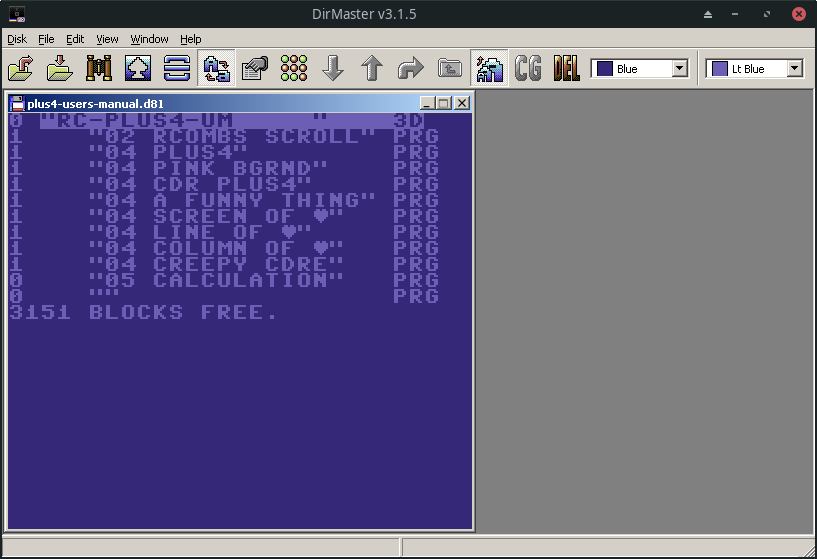 DirMaster with Loaded Disk Image
